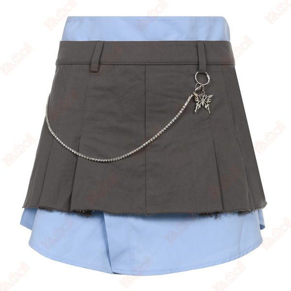 ladies street plain grey skirts